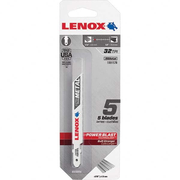 Lenox - Jig Saw Blades Blade Material: Bi-Metal Blade Length (Inch): 3-5/8 - Americas Industrial Supply