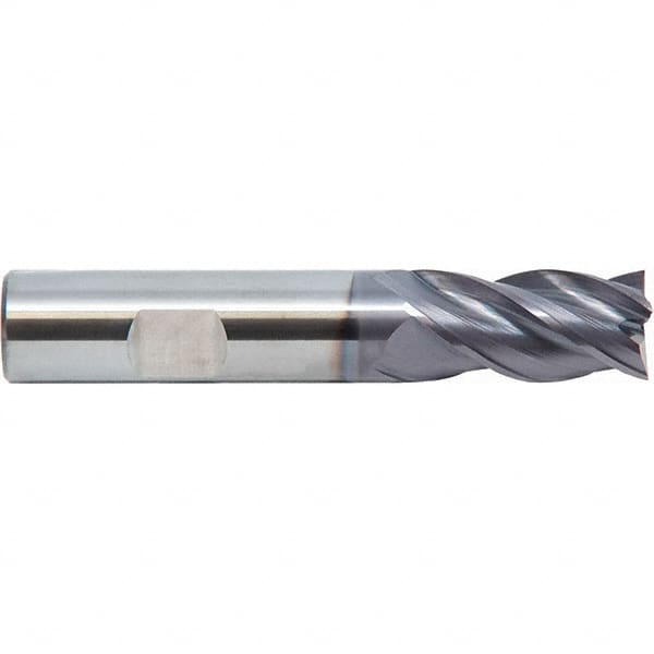 M.A. Ford - 1", 4 Flute, Single End, Solid Carbide, 0.09" Corner Radius End Mill - 4" OAL, 35, 38° Helix, Right Hand Flute, 1-1/2" LOC, Right Hand Cut - Americas Industrial Supply