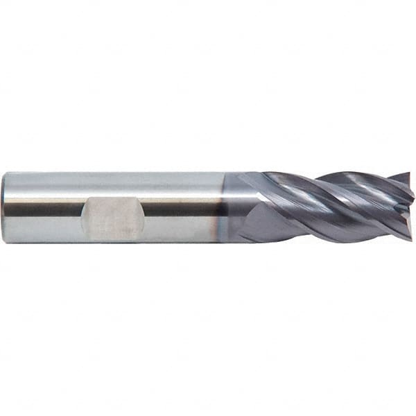 M.A. Ford - 5/8", 4 Flute, Single End, Solid Carbide, 0.015" Corner Radius End Mill - 3" OAL, 35, 38° Helix, Right Hand Flute, 3" LOC, Right Hand Cut - Americas Industrial Supply