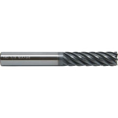 M.A. Ford - 3/8", 7 Flute, Single End, Solid Carbide, 0.03" Corner Radius End Mill - 4" OAL, 38° Helix, Right Hand Flute, 1-1/2" LOC, Right Hand Cut - Americas Industrial Supply