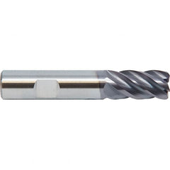 M.A. Ford - 3/4", 1-1/2" LOC, 3/4" Shank Diam, 4" OAL, 5 Flute, Solid Carbide Square End Mill - Single End, ALtima Finish, Spiral Flute, 38° Helix, Centercutting, Right Hand Cut, Right Hand Flute - Americas Industrial Supply