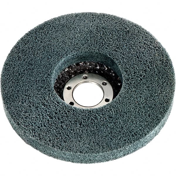 Metabo - 5" Very Fine Grade Zirconia Alumina Deburring Disc - 7/8" Center Hole, Arbor Connection, Gray, 7,950 Max RPM - Americas Industrial Supply