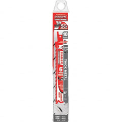 Freud - 6" Long x 1" Thick, Carbide Reciprocating Saw Blade - Straight Profile, 8 TPI, Toothed Edge, Tang Shank - Americas Industrial Supply