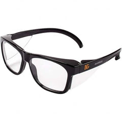 KleenGuard - Clear Lenses, Framed Safety Glasses - Anti-Fog, Black Frame, Size Universal, Wrap Around - Americas Industrial Supply