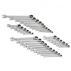 GearWrench - Wrench Sets Tool Type: Ratcheting Combination Wrench System of Measurement: Inch/Metric - Americas Industrial Supply