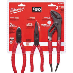 Milwaukee Tool - Plier Sets Set Type: Plier Set Number of Pieces: 3.000 - Americas Industrial Supply