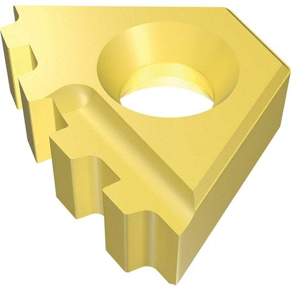 Vargus - 14DER14d Grade VKXP, External OTTM Threading Insert - 5 TPI Ext Pitch, Right Hand Insert, TiN Finish, Carbide - Americas Industrial Supply