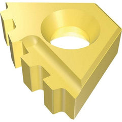 Vargus - 14DER14d Grade VKXP, External OTTM Threading Insert - 5 TPI Ext Pitch, Right Hand Insert, TiN Finish, Carbide - Americas Industrial Supply
