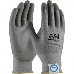 PIP - Size L, ANSI Cut Lvl A3, Puncture Lvl 2, Abrasion Lvl 4, Polyurethane Coated Dyneema Diamond Technology Cut Resistant Gloves - Palm & Fingers Coated, Knit Wrist, Gray, Paired - Americas Industrial Supply