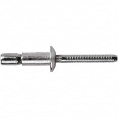 STANLEY Engineered Fastening - Size 6 Dome Head Aluminum Structural with Locking Stem Blind Rivet - Aluminum Mandrel, 0.062" to 0.437" Grip, 3/16" Head Diam, 0.194" to 0.204" Hole Diam, 0.122" Body Diam - Americas Industrial Supply