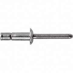 STANLEY Engineered Fastening - Size 8 Dome Head Stainless Steel Structural with Locking Stem Blind Rivet - Stainless Steel Mandrel, 0.08" to 5/8" Grip, 1/4" Head Diam, 0.261" to 0.276" Hole Diam, 0.162" Body Diam - Americas Industrial Supply