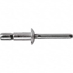 STANLEY Engineered Fastening - Size 8 Dome Head Aluminum Structural with Locking Stem Blind Rivet - Aluminum Mandrel, 0.0799" to 0.6252" Grip, 1/4" Head Diam, 0.261" to 0.276" Hole Diam, 4.11" Body Diam - Americas Industrial Supply