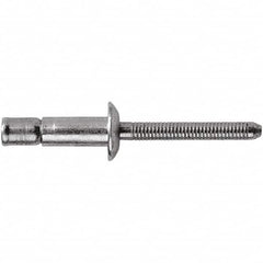 STANLEY Engineered Fastening - Size 8 Dome Head Steel Structural with Locking Stem Blind Rivet - Steel Mandrel, 0.08" to 3/8" Grip, 1/4" Head Diam, 0.261" to 0.276" Hole Diam, 0.162" Body Diam - Americas Industrial Supply