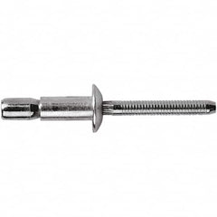 STANLEY Engineered Fastening - Size 6 Dome Head Steel Structural with Locking Stem Blind Rivet - Steel Mandrel, 0.062" to 0.427" Grip, 3/16" Head Diam, 0.194" to 0.204" Hole Diam, 0.114" Body Diam - Americas Industrial Supply