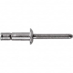 STANLEY Engineered Fastening - Size 6 Dome Head Steel Structural with Locking Stem Blind Rivet - Steel Mandrel, 0.062" to 1/4" Grip, 3/16" Head Diam, 0.194" to 0.204" Hole Diam, 0.12" Body Diam - Americas Industrial Supply