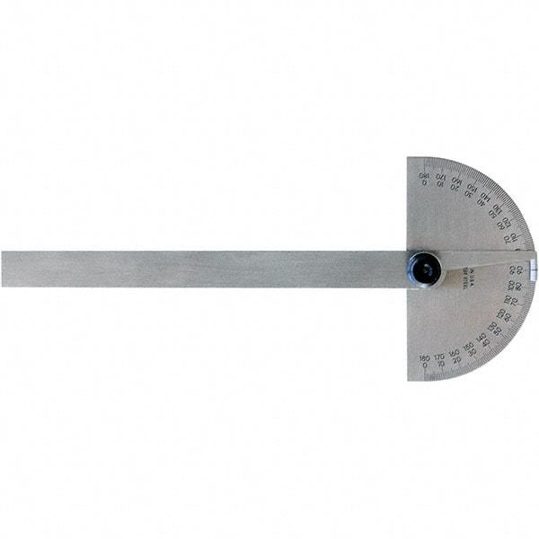Mitutoyo - Round & Rectangular Head Protractors Head Type: Round Blade Length (Inch): 6 - Americas Industrial Supply