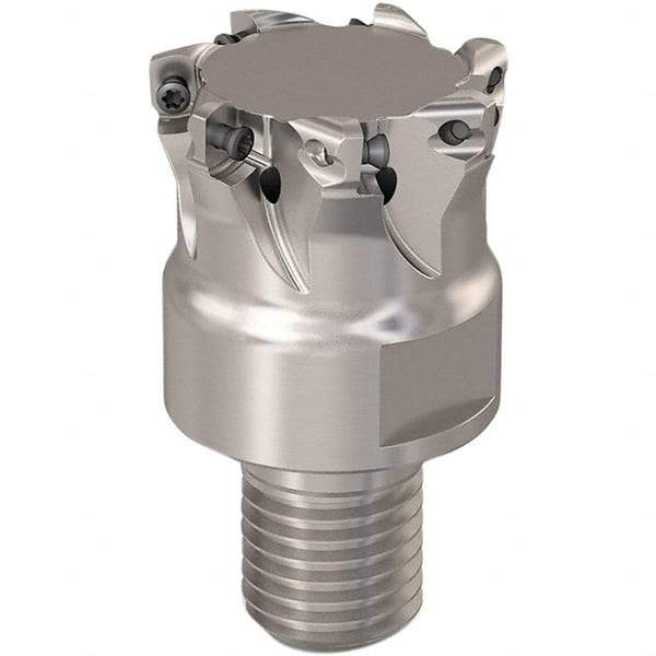 Seco - 31.5mm Cut Diam, 0.8mm Max Depth, M20 Modular Connection Indexable High-Feed End Mill - Screw Holding Method, LP..06 Insert, R217.21 Toolholder, Through Coolant - Americas Industrial Supply