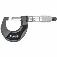 Starrett - Mechanical Outside Micrometers Minimum Measurement (mm): 0.00 Maximum Measurement (mm): 25.00 - Americas Industrial Supply