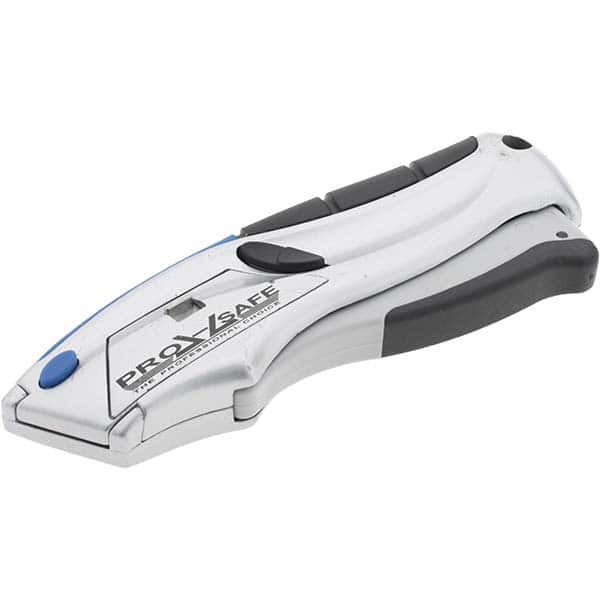 PRO-SAFE - 2.36" Blade Springback Blade Retractable Utility Knife - Americas Industrial Supply