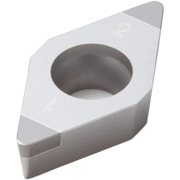 Seco - DCGW21.51 Grade CBN010 PCBN Turning Insert - Uncoated, 55° Diamond, 1/4" Inscr Circle, 0.016" Corner Radius - Americas Industrial Supply