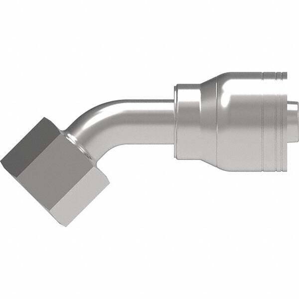 Eaton - Hydraulic Hose Fittings & Couplings Type: Female ORS Swivel, 45 Degree Elbow Hose Diameter: 1 (Inch) - Americas Industrial Supply