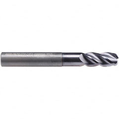 Emuge - 8mm Diam, 19mm LOC, 4 Flute Solid Carbide Roughing & Finishing End Mill - TiAlN Finish, 68mm OAL, 8mm Shank Diam, Cylindrical Shank, 40° Helix, Extra Long Length - Americas Industrial Supply