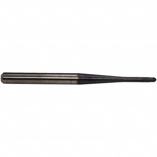 Emuge - 3mm Diam, 2mm LOC, 2 Flute Solid Carbide Ball End Mill - TiAlN Finish, Single End, 80mm OAL, 6mm Shank Diam, Ball Flute - Americas Industrial Supply