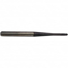Emuge - 3mm Diam, 2mm LOC, 2 Flute Solid Carbide Ball End Mill - TiAlN Finish, Single End, 80mm OAL, 6mm Shank Diam, Ball Flute - Americas Industrial Supply