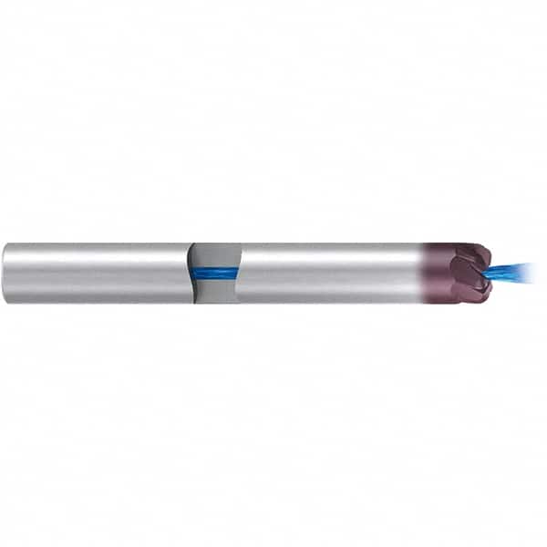 Emuge - 10mm, 7 Flute, Single End, Solid Carbide, 1mm Corner Radius End Mill - 80mm OAL, 20° Helix, Right Hand Flute, 1mm LOC, Right Hand Cut - Americas Industrial Supply