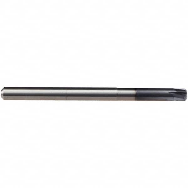 Emuge - 6mm Diam, 4 Flute Solid Carbide Roughing & Finishing End Mill - TiAlN Finish, Cylindrical Shank, 0° Helix, Long Length - Americas Industrial Supply