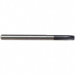 Emuge - 8mm Diam, 4 Flute Solid Carbide Roughing & Finishing End Mill - TiAlN Finish, Cylindrical Shank, 0° Helix, Long Length - Americas Industrial Supply