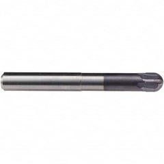 Emuge - 8mm Diam, 7mm LOC, 4 Flute Solid Carbide Ball End Mill - TiAlN Finish, Single End, 80mm OAL, 8mm Shank Diam, Ball Flute - Americas Industrial Supply