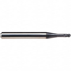 Emuge - 8mm Diam, 7mm LOC, 4 Flute Solid Carbide Ball End Mill - TiAlN Finish, Single End, 63mm OAL, 8mm Shank Diam, Ball Flute - Americas Industrial Supply