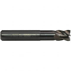 Emuge - 3/8" Diam, 7/16" LOC, 3 Flute Solid Carbide Roughing & Finishing End Mill - CrN Finish, 2-3/4" OAL, 3/8" Shank Diam, Cylindrical Shank, 40° Helix, Long Length - Americas Industrial Supply