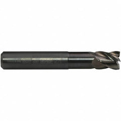 Emuge - 1" Diam, 1-1/4" LOC, 4 Flute Solid Carbide Roughing & Finishing End Mill - Uncoated, 5" OAL, 1" Shank Diam, Cylindrical Shank, 40° Helix, Long Length - Americas Industrial Supply