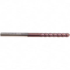 Emuge - 10mm Diam, 40mm LOC, 4 Flute Solid Carbide Ball End Mill - TiAlN Finish, Single End, 100mm OAL, 10mm Shank Diam, Ball Flute - Americas Industrial Supply