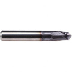 Emuge - 2mm Diam, 3mm LOC, 2 Flute Solid Carbide Ball End Mill - TiAlN Finish, Single End, 57mm OAL, 6mm Shank Diam, Ball Flute - Americas Industrial Supply