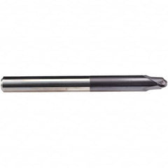 Emuge - 8mm Diam, 4.5mm LOC, 2 Flute Solid Carbide Ball End Mill - TiAlN Finish, Single End, 90mm OAL, 8mm Shank Diam, Ball Flute - Americas Industrial Supply
