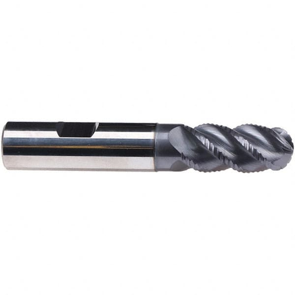 Emuge - 14mm Diam, 26mm LOC, 4 Flute Solid Carbide Ball End Mill - TiAlN Finish, Single End, 83mm OAL, 14mm Shank Diam, Ball Flute - Americas Industrial Supply