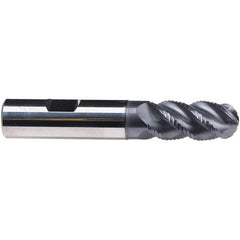 Emuge - 14mm Diam, 26mm LOC, 4 Flute Solid Carbide Ball End Mill - TiAlN Finish, Single End, 83mm OAL, 14mm Shank Diam, Ball Flute - Americas Industrial Supply