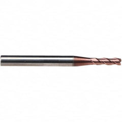 Emuge - 12mm Diam, 36mm LOC, 3 Flute Solid Carbide Roughing & Finishing End Mill - TiAlN Finish, 93mm OAL, 12mm Shank Diam, Cylindrical Shank, 38° Helix, Centercutting, Extra Long Length - Americas Industrial Supply