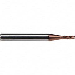 Emuge - 12mm Diam, 22mm LOC, 3 Flute Solid Carbide Roughing & Finishing End Mill - TiAlN Finish, 83mm OAL, 12mm Shank Diam, Cylindrical Shank, 38° Helix, Centercutting, Long Length - Americas Industrial Supply