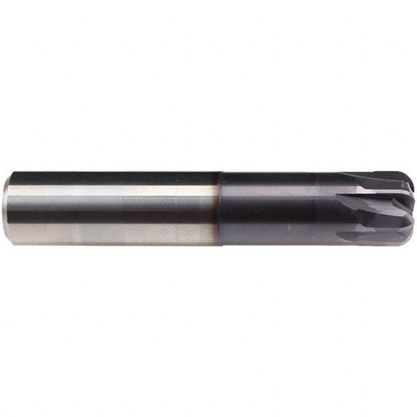 Emuge - 3/4" Diam, 1-7/8" LOC, 4 Flute Solid Carbide Roughing & Finishing End Mill - TiAlN Finish, 4" OAL, 3/4" Shank Diam, Cylindrical Shank, 0° Helix, Stub Length - Americas Industrial Supply