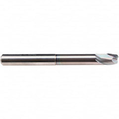 Emuge - 8mm Diam, 7mm LOC, 2 Flute Solid Carbide Roughing & Finishing End Mill - CrN Finish, 90mm OAL, 8mm Shank Diam, Cylindrical Shank, 30° Helix, Long Length - Americas Industrial Supply