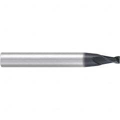 Emuge - 8° Taper Angle per Side, 3mm Small End Diam, 6mm LOC, Solid Carbide 2 Flute Tapered Corner Radius End Mill - AlCr Finish, 80mm OAL, 10mm Shank Diam, Spiral Flute, 30° Helix - Americas Industrial Supply