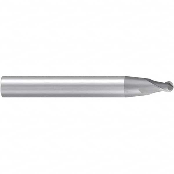 Emuge - 8° Taper Angle per Side, 4mm LOC, Solid Carbide 2 Flute Tapered Ball End Mill - 80mm OAL, 10mm Shank Diam, Spiral Flute, 30° Helix - Americas Industrial Supply