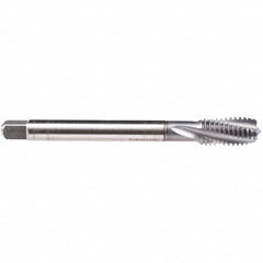 Emuge - 7/16-14 UNC 4 Flute BT Modified Bottoming Spiral Flute Tap - High Speed Steel, TiCN Finish, 3.937" OAL, Right Hand Flute, Right Hand Thread, Series CU459600 - Americas Industrial Supply