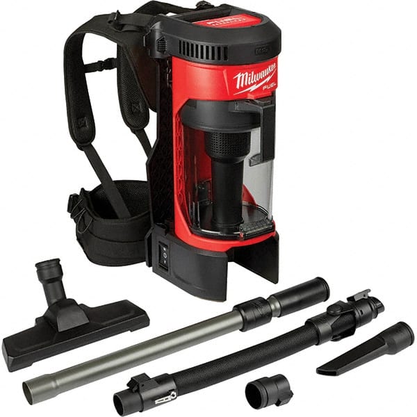 Milwaukee Tool - 1 Gal Capacity, Cordless Backpack Vacuum Cleaner - Americas Industrial Supply