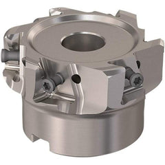 Seco - 5 Inserts, 2" Cut Diam, 19.05mm Arbor Diam, 12mm Max Depth of Cut, Indexable Square-Shoulder Face Mill - 90° Lead Angle, 40mm High, LOEX12 Insert Compatibility, Through Coolant, Series 220.94-12 - Americas Industrial Supply