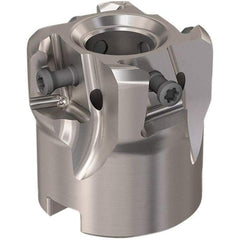 Seco - 4 Inserts, 40mm Cut Diam, 16mm Arbor Diam, 12mm Max Depth of Cut, Indexable Square-Shoulder Face Mill - 90° Lead Angle, 40mm High, LOEX12 Insert Compatibility, Through Coolant, Series 220.94-12 - Americas Industrial Supply